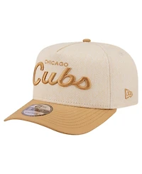 New Era Men's Cream Chicago Cubs Herringbone 9FIFTY A-Frame Snapback Hat