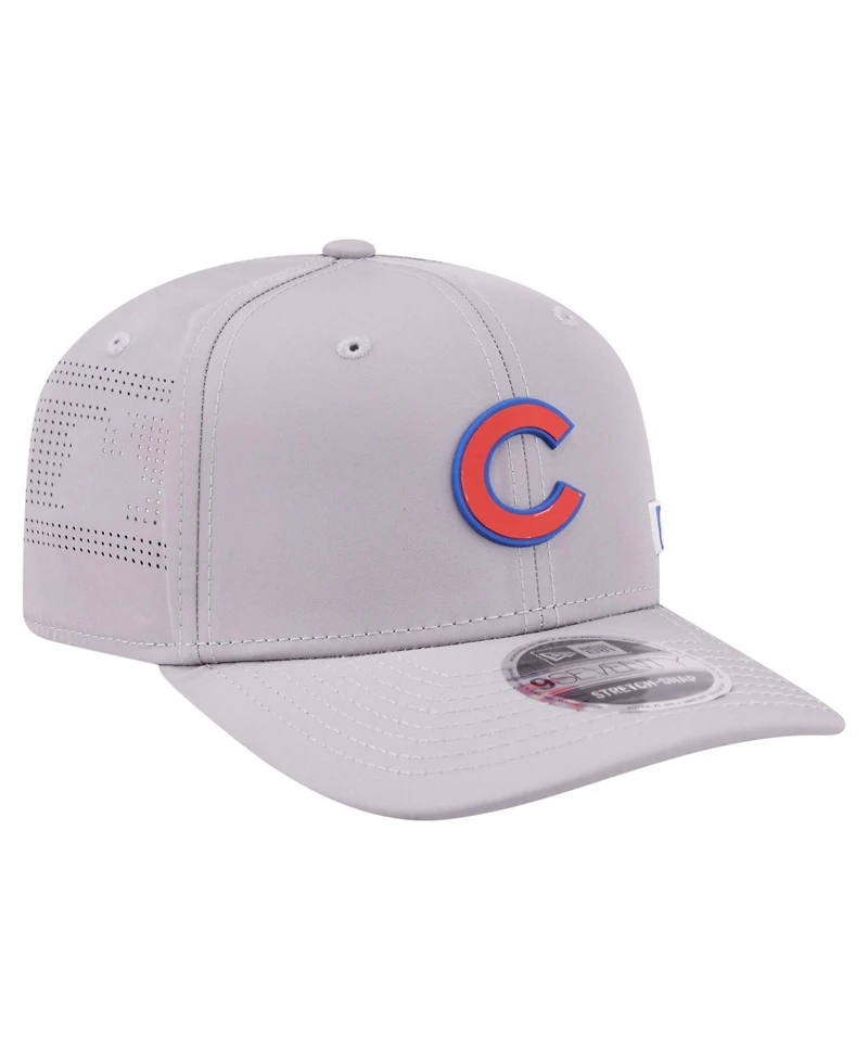 New Era Men's Gray Chicago Cubs Laser Perforated 9SEVENTY Adjustable Hat