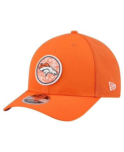 New Era Men's Orange Denver Broncos Floral 9FORTY M-Crown Trucker Adjustable Hat