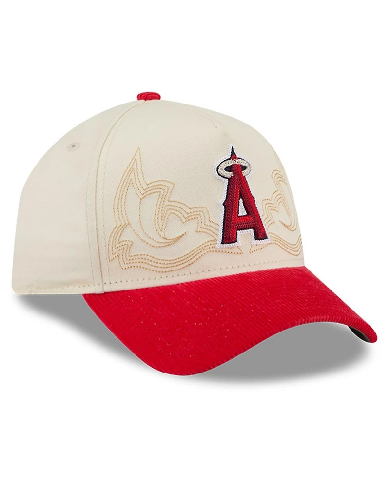 New Era Men's Stone Los Angeles Angels Western Stitch 9FORTY A-Frame Adjustable Hat