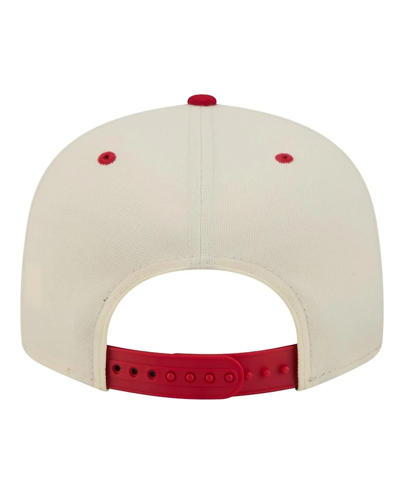 New Era Men's Cream Los Angeles Angels Oversized Slogan 9FIFTY Snapback Hat