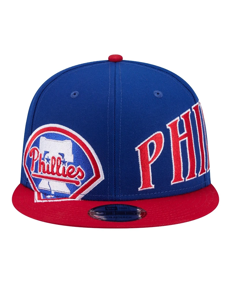 New Era Men's Royal, Red Philadelphia Phillies Stretched Two-Tone 9FIFTY Adjustable Hat