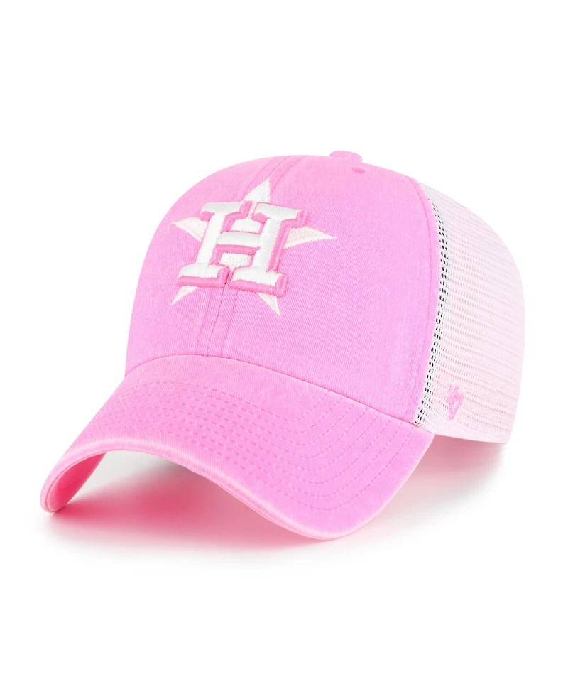 '47 Brand Women's Pink Houston Astros Summer Fun Trucker Clean Up Adjustable Hat