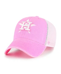 '47 Brand Women's Pink Houston Astros Summer Fun Trucker Clean Up Adjustable Hat