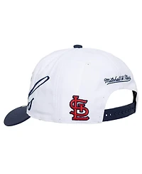 Mitchell & Ness Men's and Women's White, Navy St. Louis Cardinals Xl Script Pro Crown Adjustable Hat