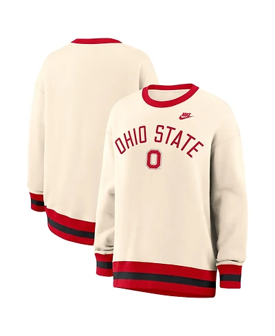 Nike Women's Natural Ohio State Buckeyes Legacy Pullover Sweatshirt