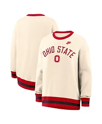 Nike Women's Natural Ohio State Buckeyes Legacy Pullover Sweatshirt