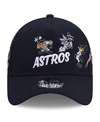 New Era Big Boys and Girls Navy Houston Astros Looney Tunes A-Frame 9FORTY Adjustable Hat