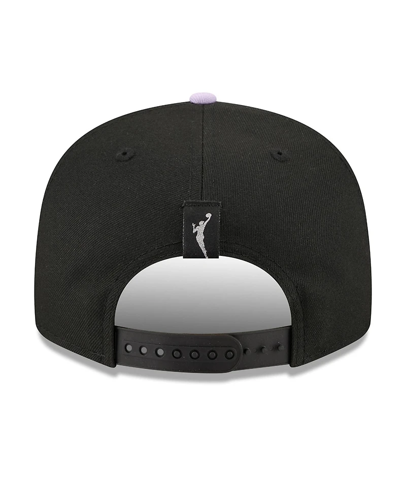 New Era Men's and Women's Eclipse Black, Violet Golden State Valkyries Wnba Tip-Off 2026 Metal Badge A-Frame 9FIFTY Snapback Hat
