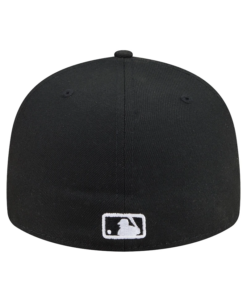 New Era Men's Black San Diego Padres Americana Bald Eagle Pre-Curved 59FIFTY Fitted Hat