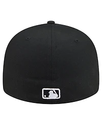New Era Men's Black San Diego Padres Americana Bald Eagle Pre-Curved 59FIFTY Fitted Hat
