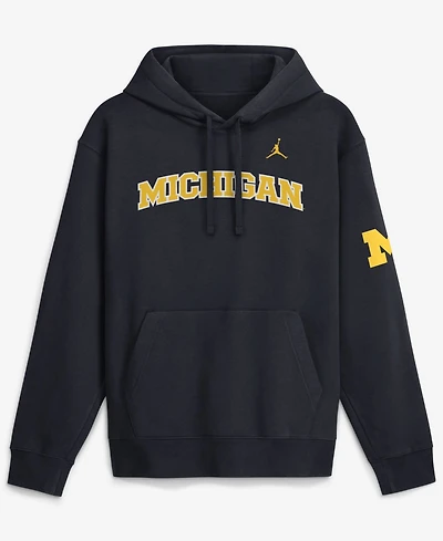 Jordan Men's Anthracite Michigan Wolverines 2026 Sideline Club Fleece Hoodie