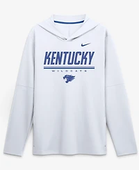 Nike Men's White Kentucky Wildcats 2026 Sideline Lightweight Dri-fit Long Sleeve Hooded Sweatshirt