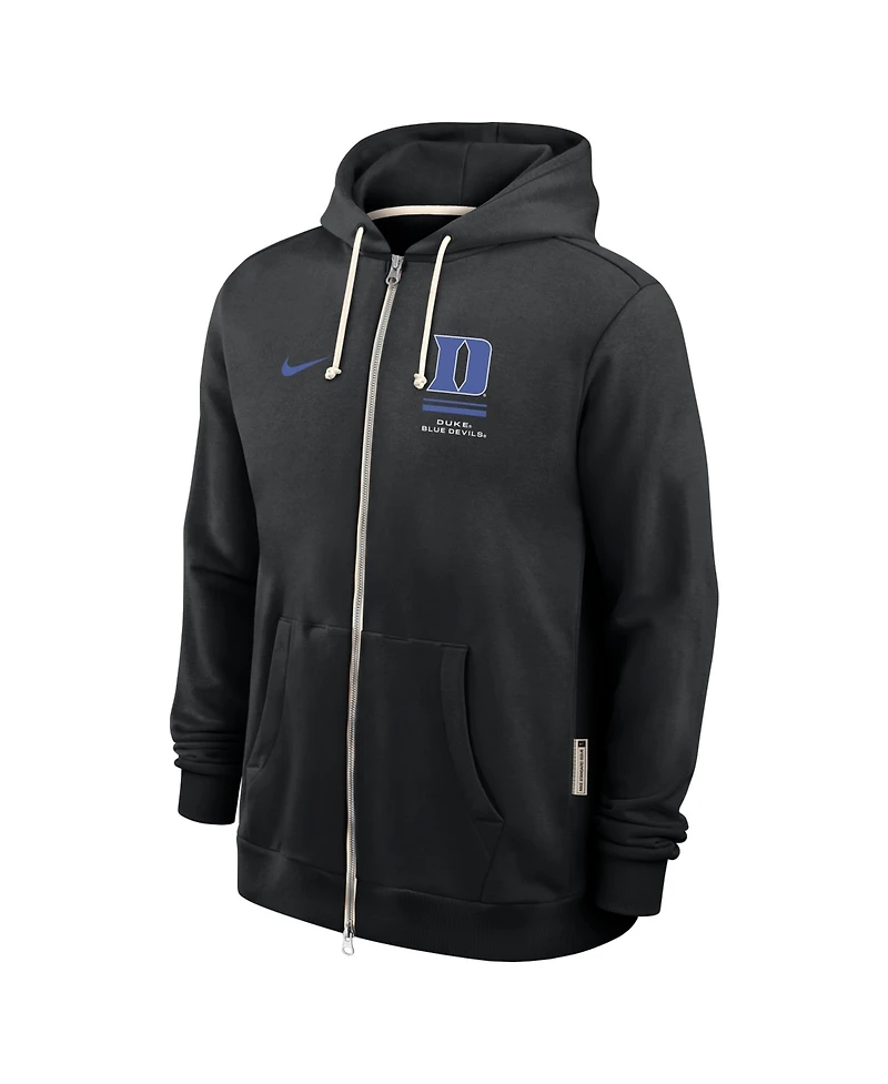 Nike Men's Black Duke Blue Devils 2026 Sideline Standard Issue Dri-fit Full-Zip Hoodie