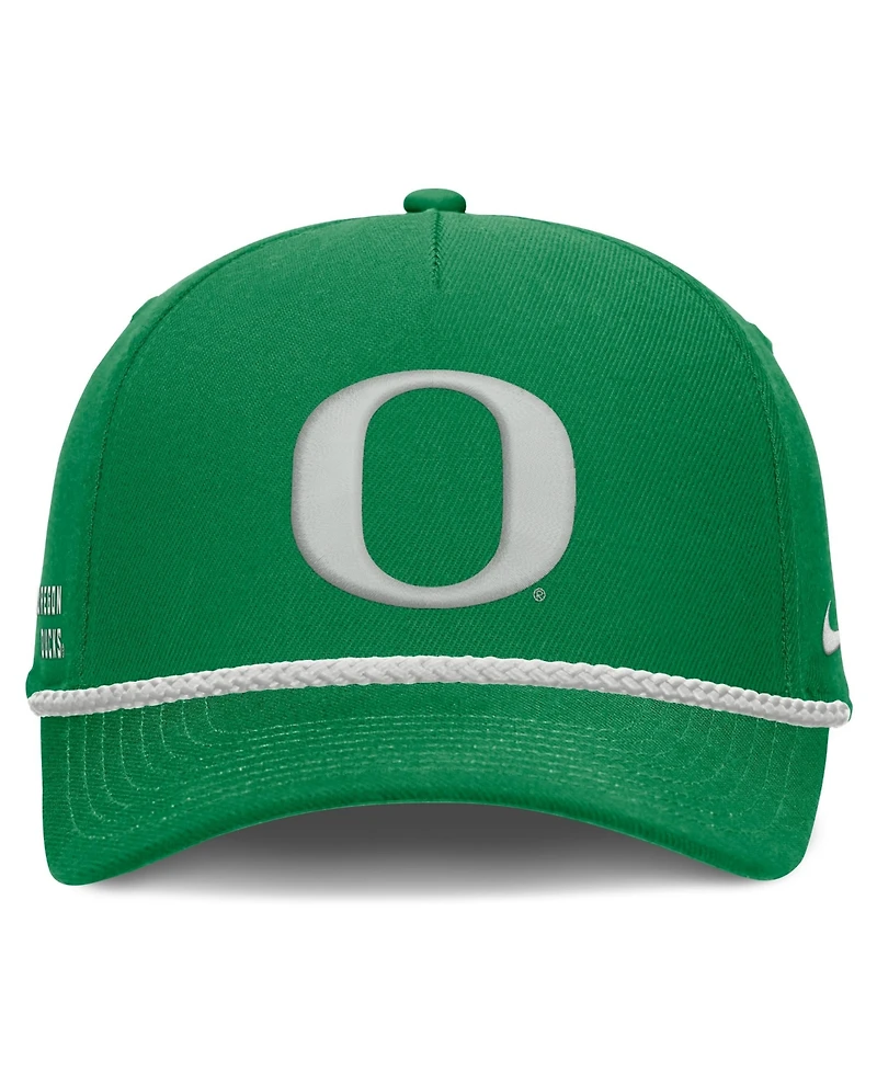 Nike Men's and Women's Green Oregon Ducks Rope Rise Adjustable Hat