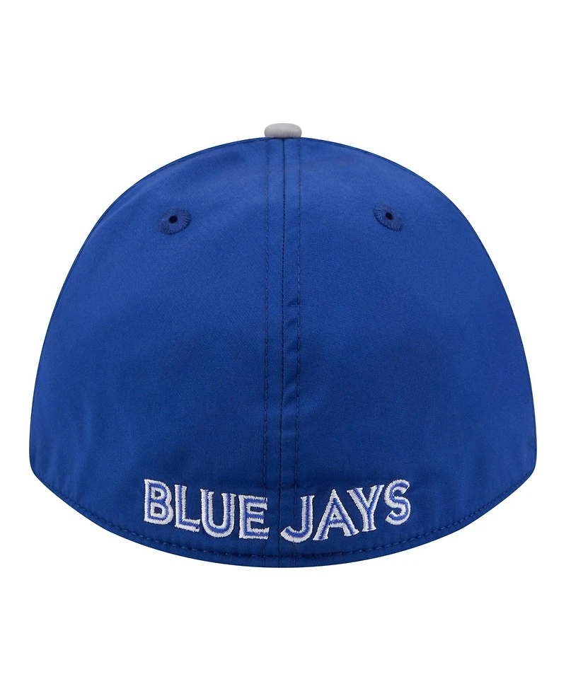 New Era Men's Royal, Grey Toronto Blue Jays Rope M-Crown A-Frame 39THIRTY Flex Hat
