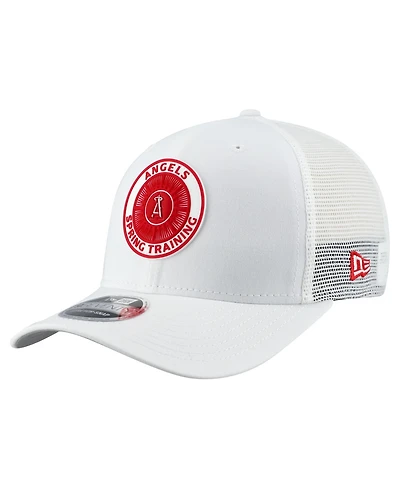 New Era Men's White Los Angeles Angels 2026 Spring Training Fan Pack 9SEVENTY Adjustable Trucker Hat