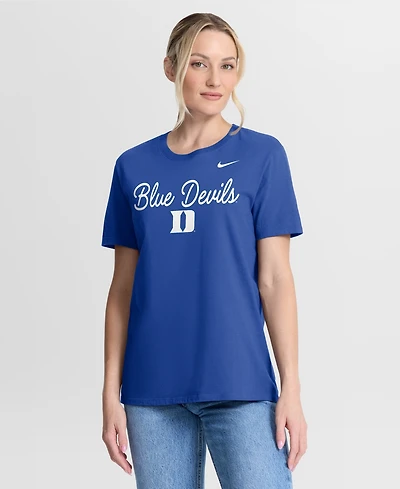 Nike Women's Royal Duke Blue Devils Script Mantra Logo T-Shirt
