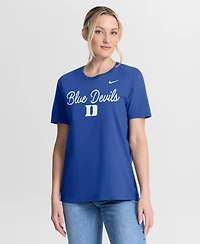 Nike Women's Royal Duke Blue Devils Script Mantra Logo T-Shirt