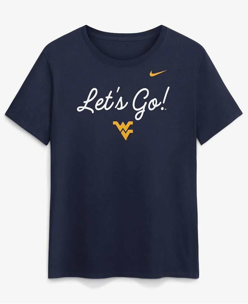 Nike Women's Navy West Virginia Mountaineers Script Mantra Logo T-Shirt