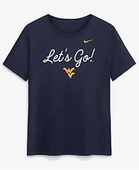 Nike Women's Navy West Virginia Mountaineers Script Mantra Logo T-Shirt