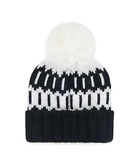 '47 Brand Women's Black Chicago White Sox Felicity Cuffed Knit Hat with Pom Hat