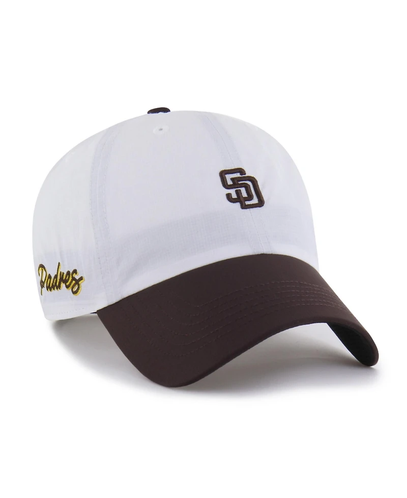 '47 Brand Men's White, Brown San Diego Padres Vista Mini Clean Up brrr Adjustable Hat