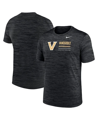 Nike Men's Black Vanderbilt Commodores Velocity Dri-fit T-Shirt