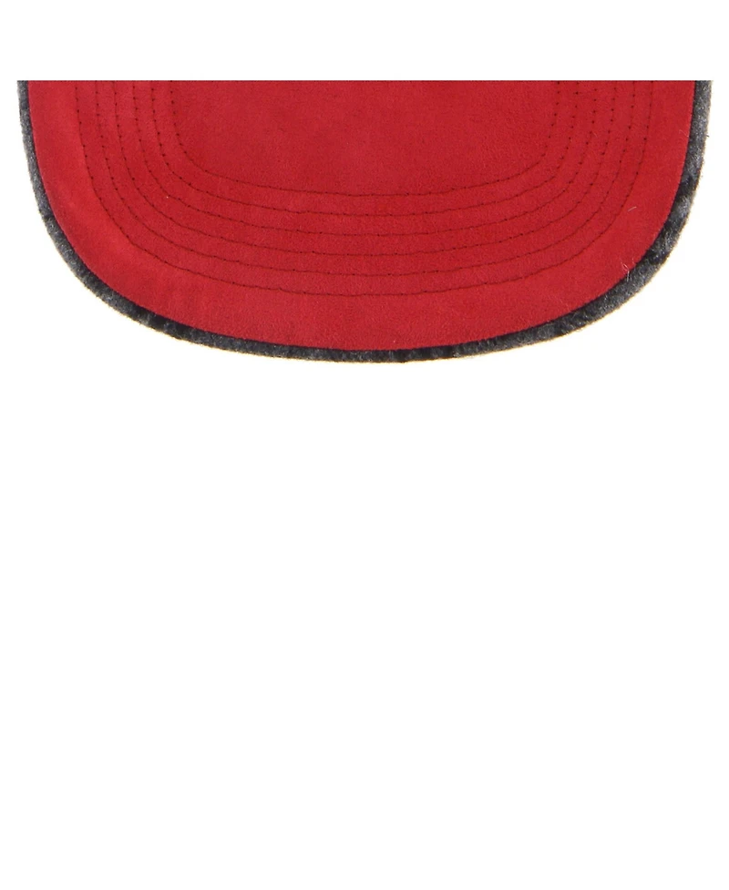 '47 Brand Men's and Women's Red Wisconsin Badgers Windowpane Plaid Collection Hitch Adjustable Hat