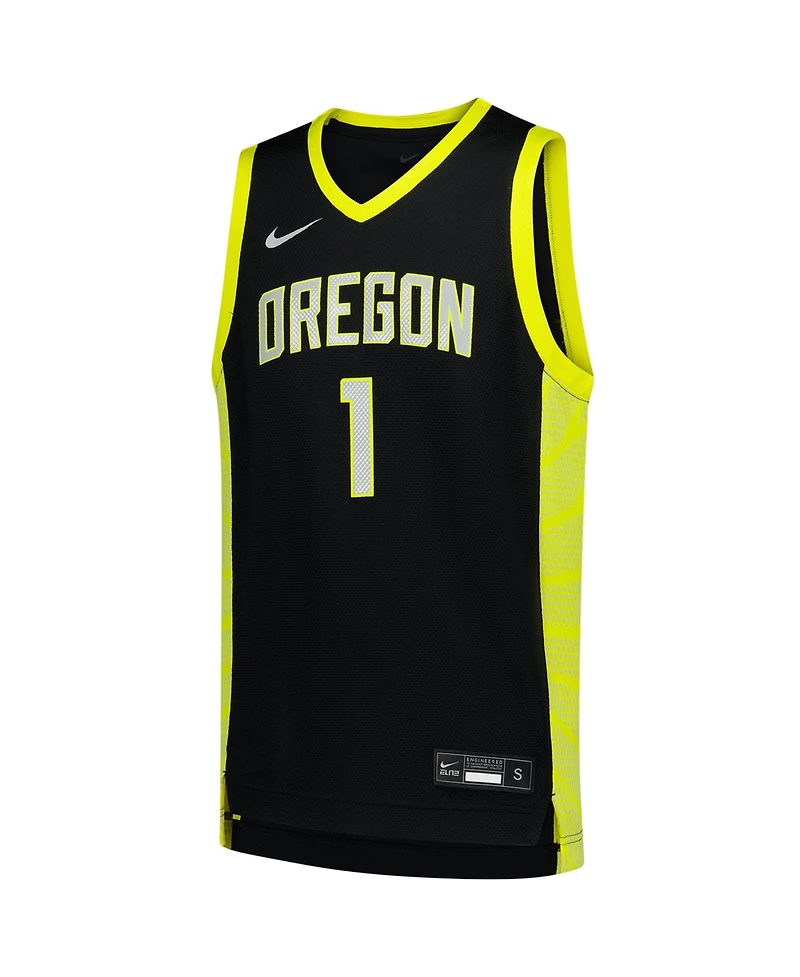 Nike Big Boys and Girls 1 Oregon Ducks Replica Basketball Jersey