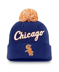 Nike Men's Royal Chicago White Sox Peak Cuffed Knit with Pom Hat