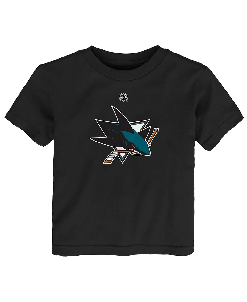 Outerstuff Baby Boys and Girls Black San Jose Sharks Primary Logo T-Shirt