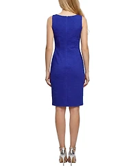 Ny Collection Petite Textured Knit 3/4 Sleeve 2 Piece Dress Set