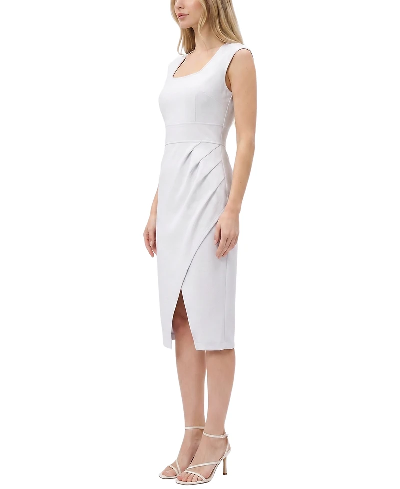 Ny Collection Petite Sleeveless Square Neck Sheath Dress