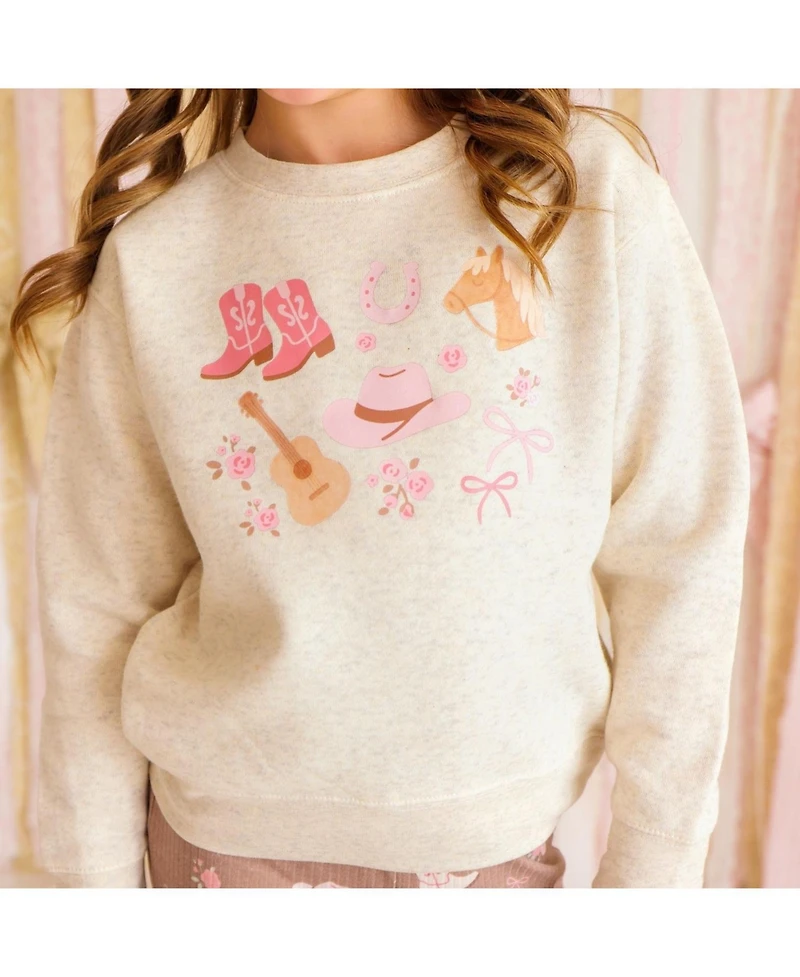 Sweet Wink Toddler Girls Western Girlie Sweatshirt