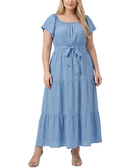 Ny Collection Plus Square Neck Maxi Dress