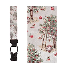 Trafalgar Men's Fall Apple Orchard Silk Novelty Button End Suspenders