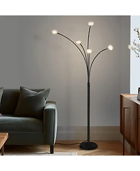 Brightech 74-in Orion 5 Adjustable-Arm Dimmable Led Arc Floor Lamp