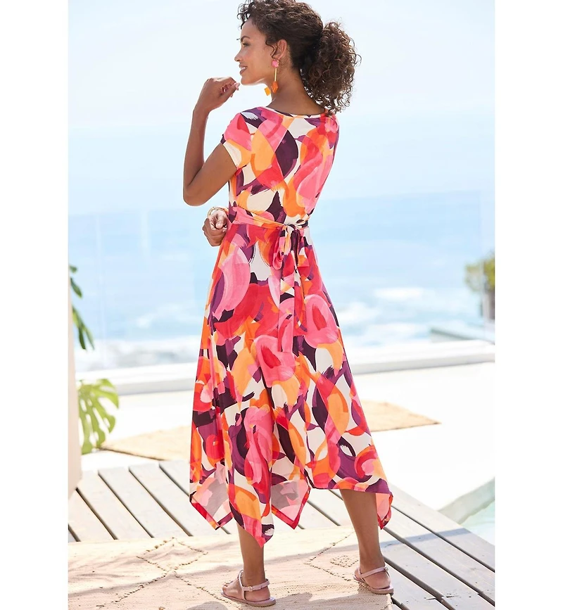 Lascana Women's Handkerchief Hem Dress