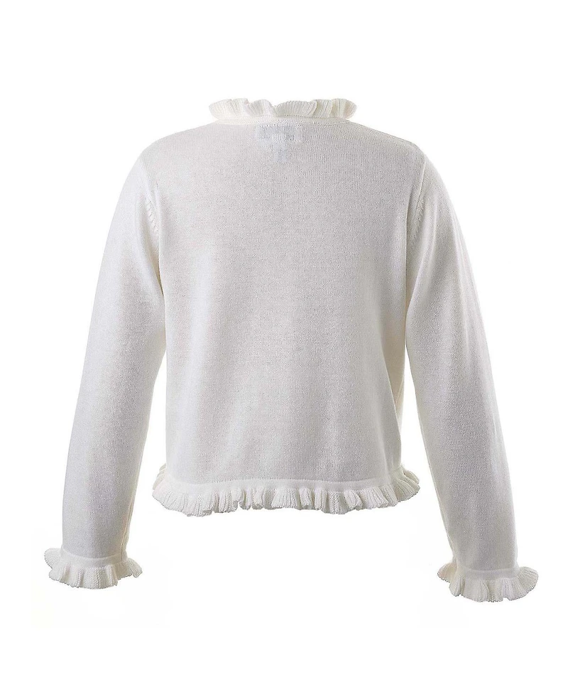 Rachel Riley Girls' 2-14 Frill Cardigan