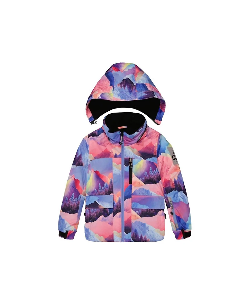 Deux par Toddler Girl 2T-5T Two Piece Play Snowsuit Mountain Print with Pants