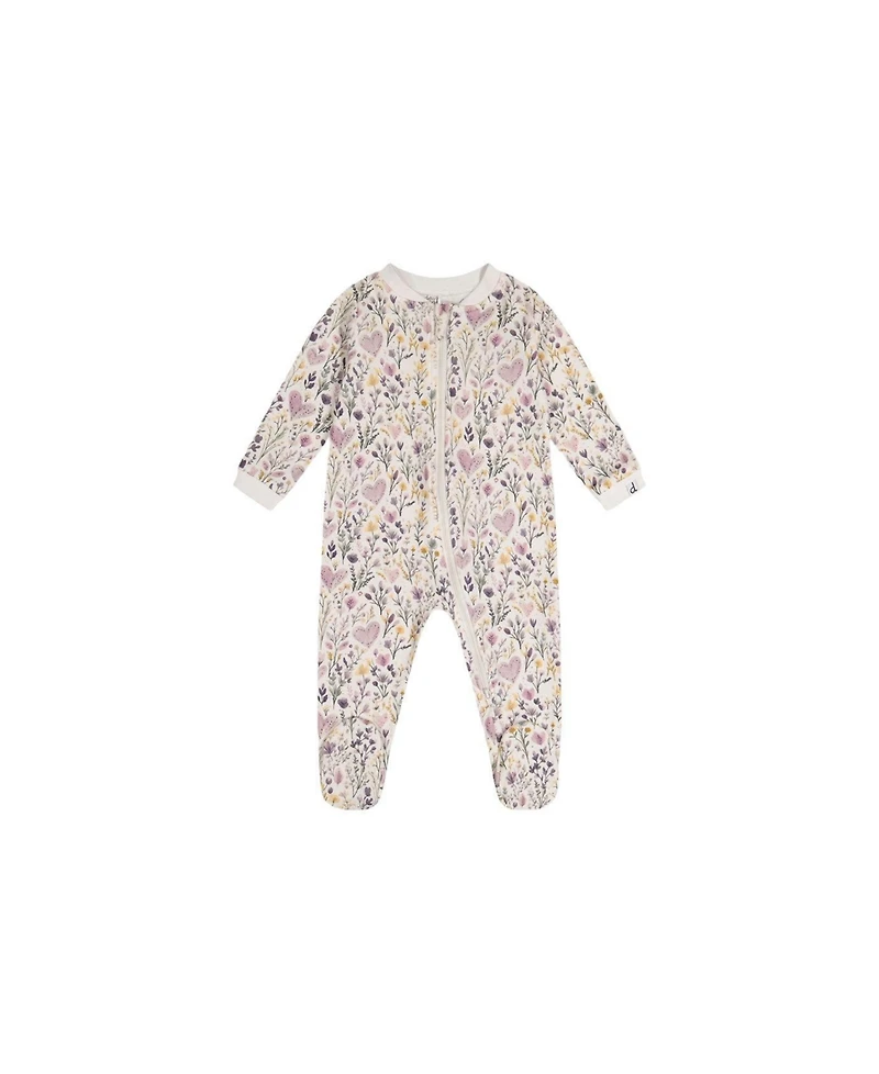 Deux par Baby Girl Cotton One Piece Pajama Heart Print