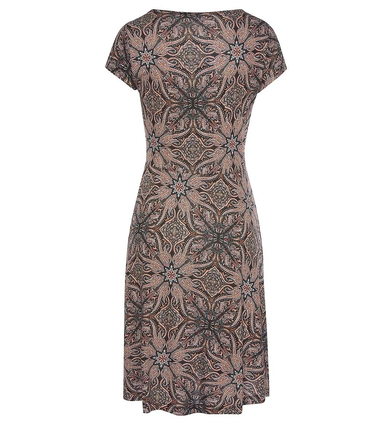 Lascana Women's Short Sleeve V-Neck Dress
