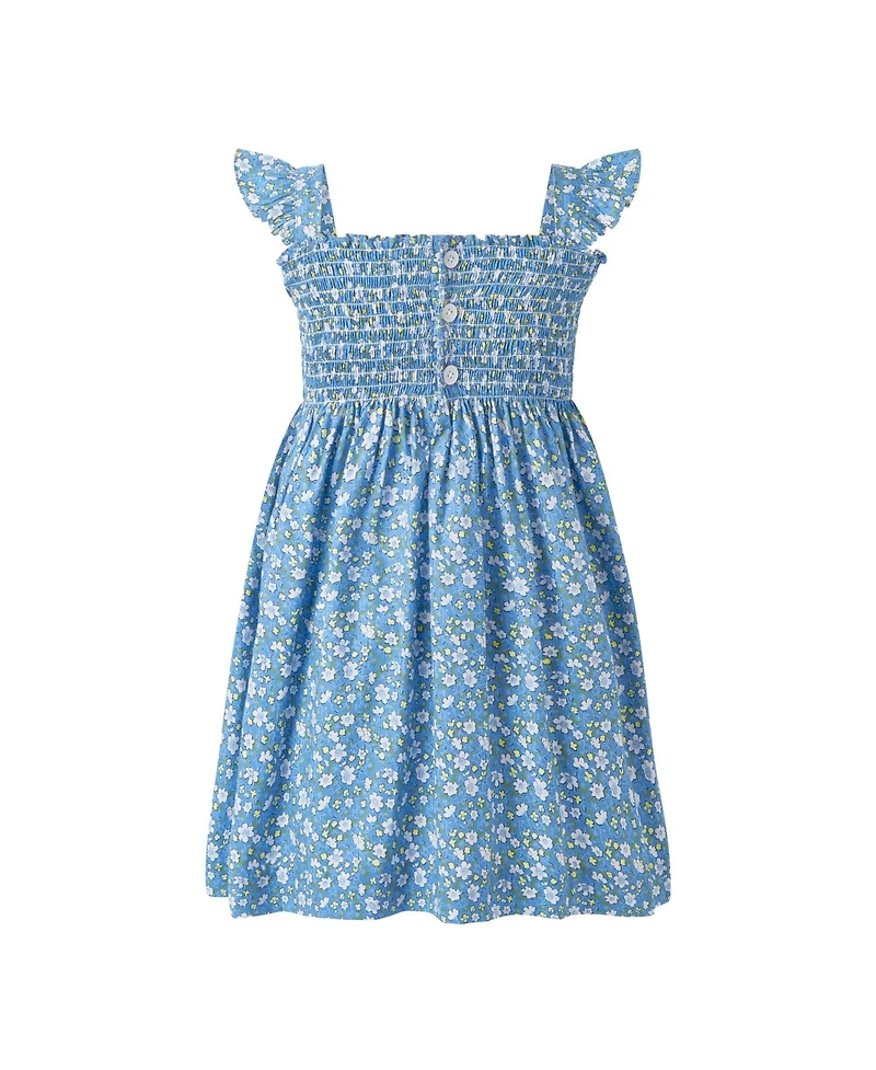Rachel Riley Big Girls 2-14 Ditsy Daisy Ruched Dress