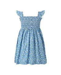 Rachel Riley Big Girls 2-14 Ditsy Daisy Ruched Dress