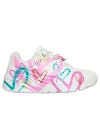 Skechers Little Girls J Goldcrown: Uno Lite - Flutter Hearts Lifestyle Sneakers from Finish Line