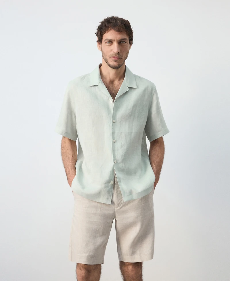 Mango Men's Regular-Fit Linen Shirt