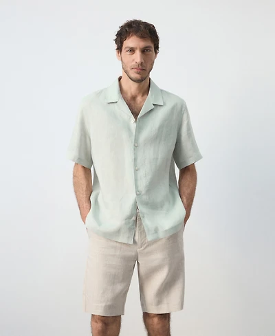 Mango Men's Regular-Fit Linen Shirt