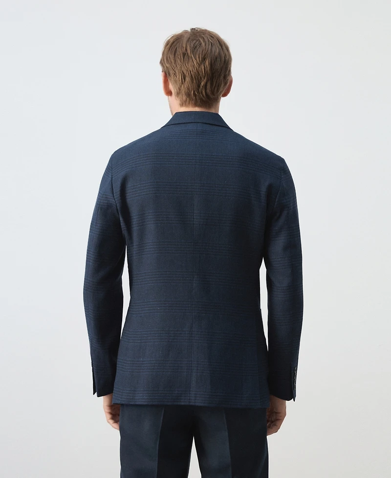 Mango Men's Slim-Fit Striped Linen-Cotton Suit Blazer