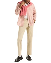 Nautica Men's Textured Strip Long-Sleeves Shirt